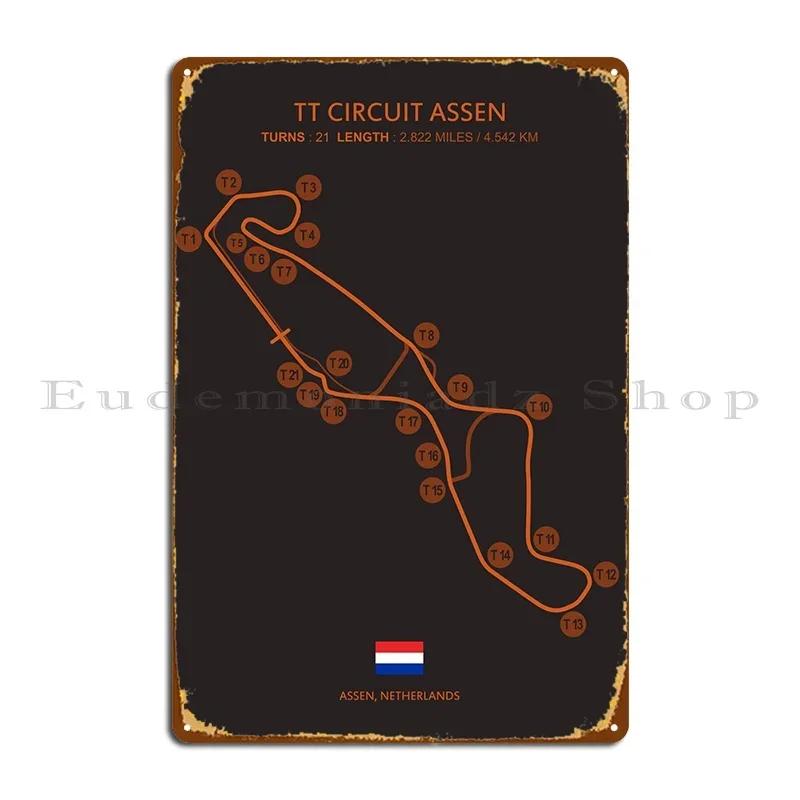 Tt Circuit Assen Metal Plaque Poster Character Club Pub Design Pub Tin Sign Poster 20x30cm