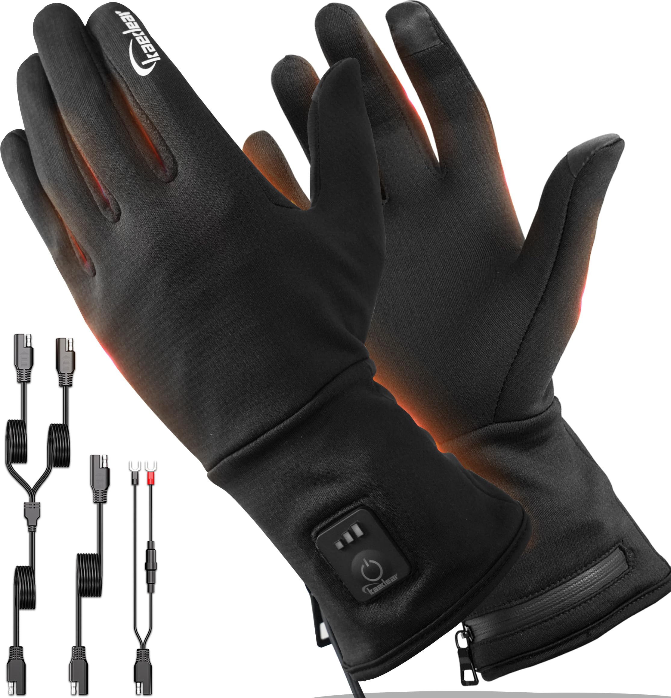 

Kaedear Motorcycle Heated Inner Electric Winter Cold SAE Thermoliner Gloves, Gloves, Heated, Heater, Protection, 12V, 12V, KDR-MX-IG1B (M) чёрный