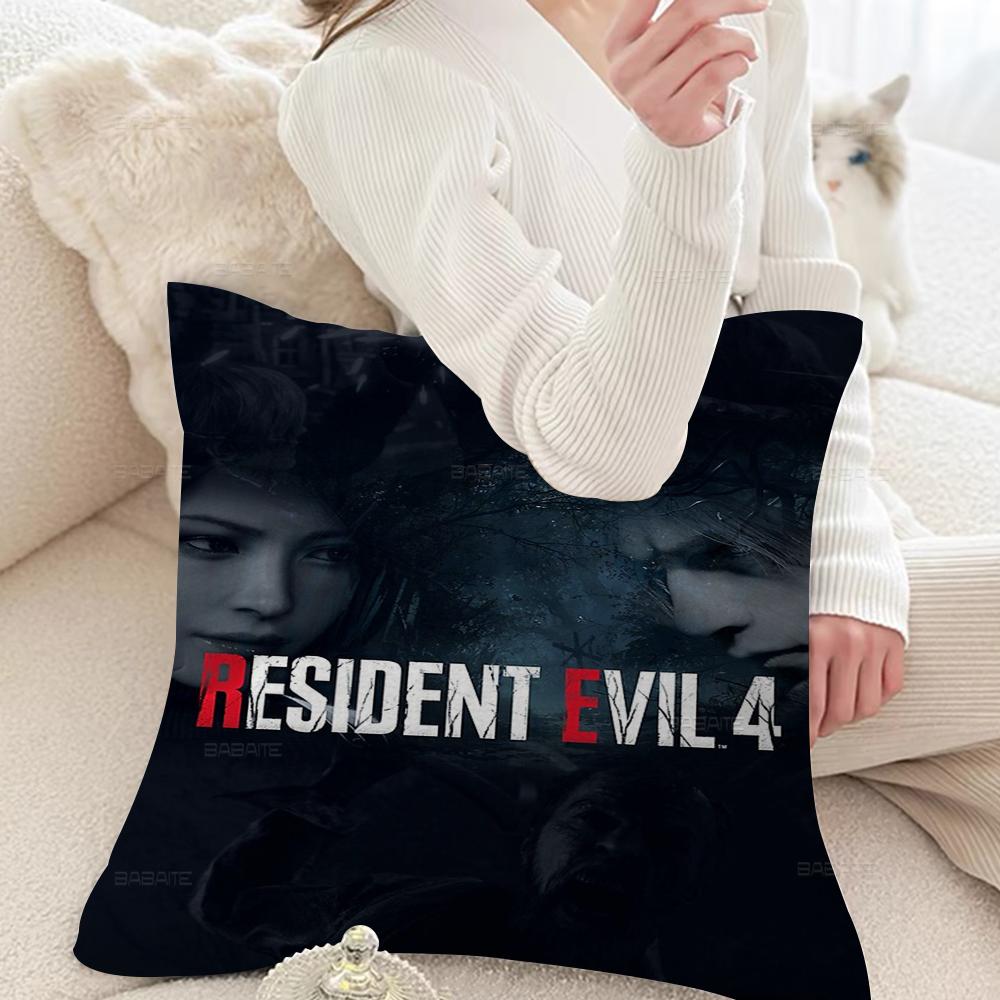 Game R-Resident Leon Kennedy Evil Pillow Gift Home Office Decoration Pillow Bedroom Sofa Car Cushion Coverpillow Case