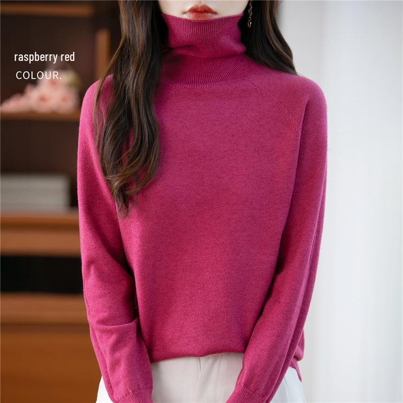 Women's Velvet Long Sleeve Knitwear: Versatile Plus Size High Neck Lapel Sweater for Autumn & Winter