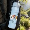 1PC Three Puppy Dog Group Print 750ml Color Plastic Sports Water Bottle Leakproof Flip Straw Lid Suitable for Sports Office Home Use