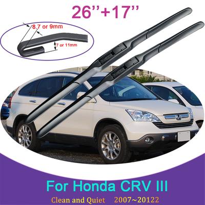Pentru Honda CRV III CR-V 3 2007 2008 2009 2010 2011 Lame ștergătoare auto Parbriz față fără cadru Cauciuc pentru răzuit zăpadă
