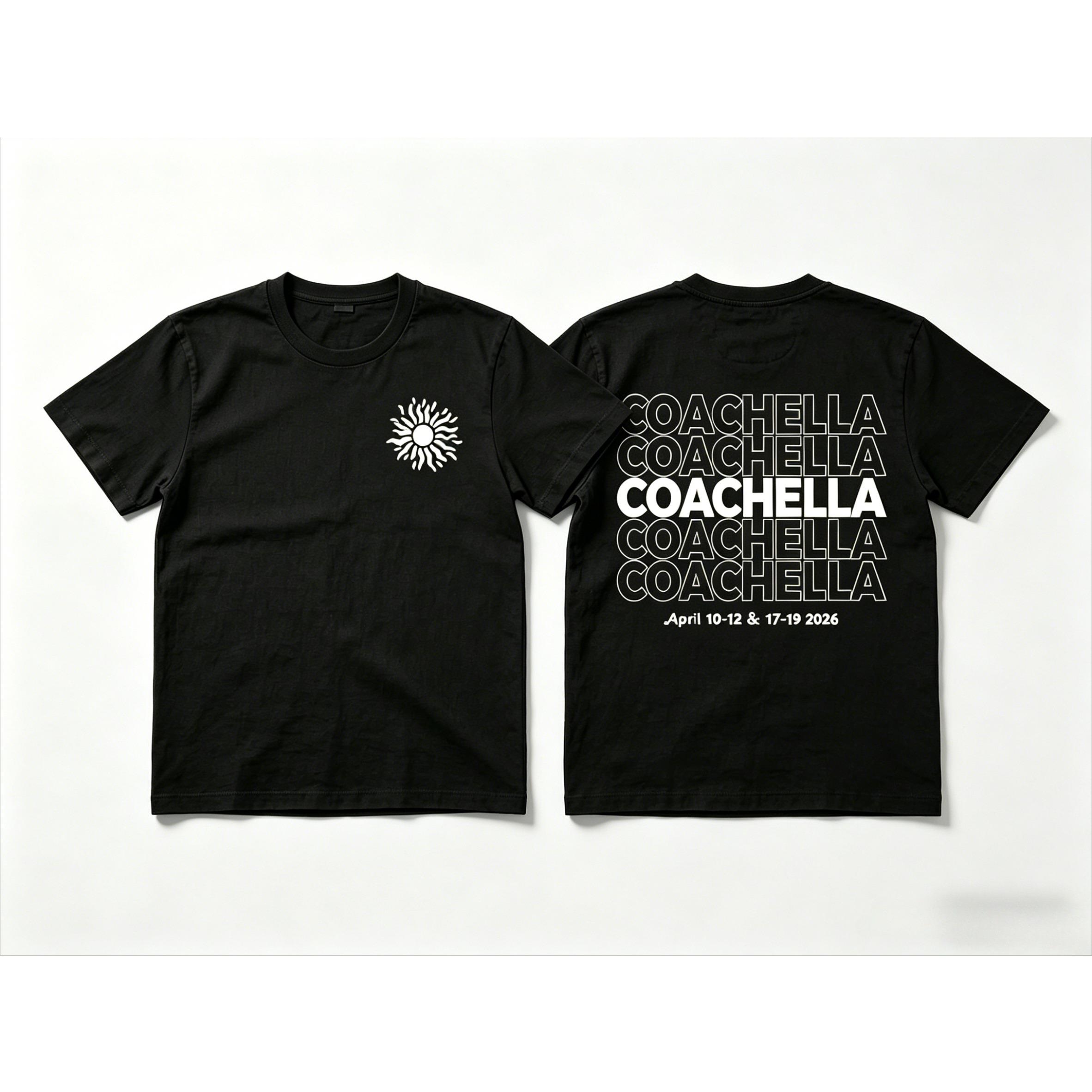 

Coachella Summer TShirt Unisex Cotton unisex doublesided graphics Retro Harajuku Loose quality YK trend shirt 4XL