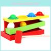 Wooden Toddler Color Matching Hammering Toy Interactive Ball Game For 1-2-3 Year Olds