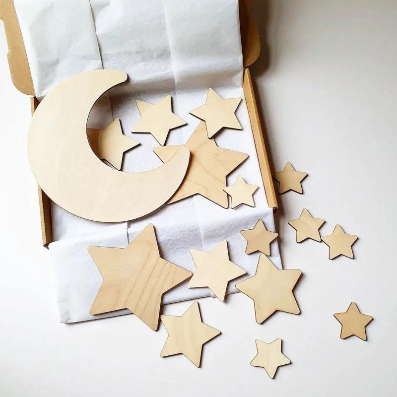 

Nordic Style Moon and Star Wall Stickers for Children s Room Decor Default