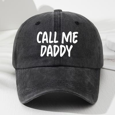 Men's and Women's Same Style Printed Letters CALL ME DADDY Soft Top Baseball Cap Retro Fashion Outdoor Hat