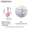 100% 925 Stering Silver Pink Glazed Strawberry Charms Bead Gem Change Color Pendant Fit Original Bracelet DIY For Women Jewelry