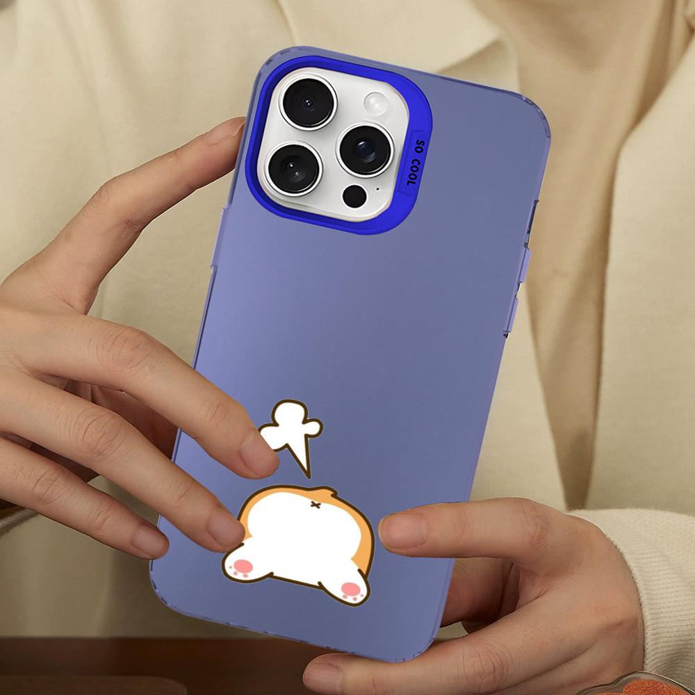 Funny Cute Dog Corgi Phone Case For IPhone 16 15 14 13 12 11 Pro Max X XR XSMAX 8 7 Plus Matte Shockproof Back Cover