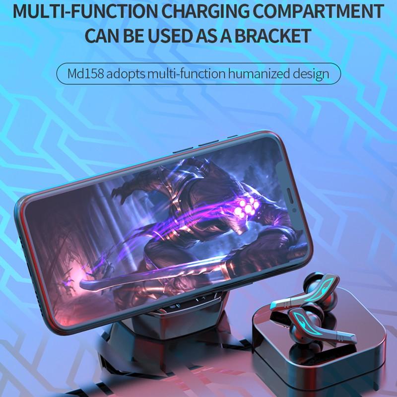 Drahtloses Bluetooth 5.2-Headset, Stereo-Sound, niedrige Latenz, Gaming-Bluetooth-Headset, Rauschunterdrückung, Mini-Ohrhörer-Kopfhörer mit Mikrofon