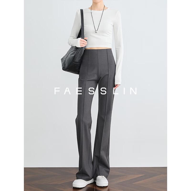 

FAESSLIN Women s High-Waisted Slim Fit Flared Trousers S