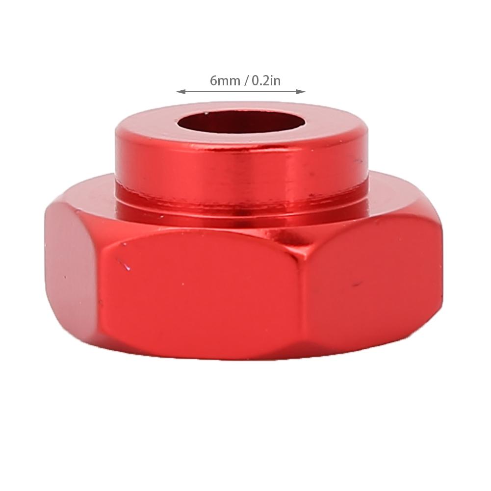 4PCS Mini RC Car Wheel Hex Adapter 12 To 17 for HSP 110 Electric Road Vehicle Truck (red)