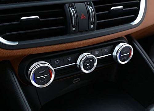 Alfa Romeo New Julia (952) / Stelvio Center Console Air Conditioner Switch Cover Ring Cover Garnish (Silver)