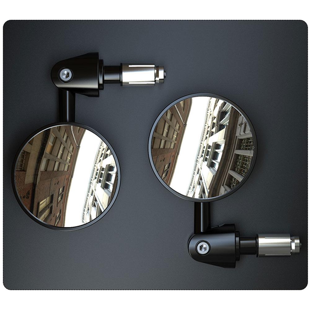2pcs 1Pair Motorcycle Rearview Handle Bar End Mirrors Moto Accessories 16mm Universal Motorbike Handlebar Round 7/8" Handle Bar