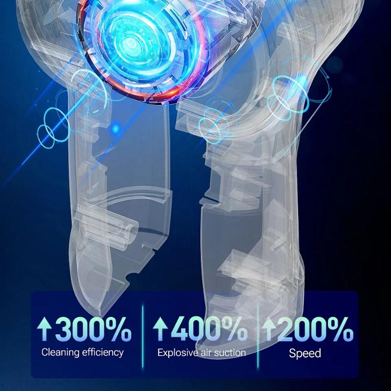 Car Vacuum CIeaner 638000Pa Wireless Brushless Mini Handheld Cleaning Machine Powerful Portable Blower Vacuum Cleaner for Car Home