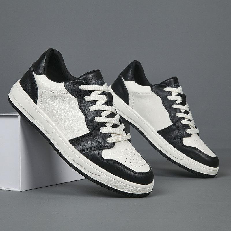 Board shoes men's leather trend sports board shoes low cut breathable casual shoes men's trend