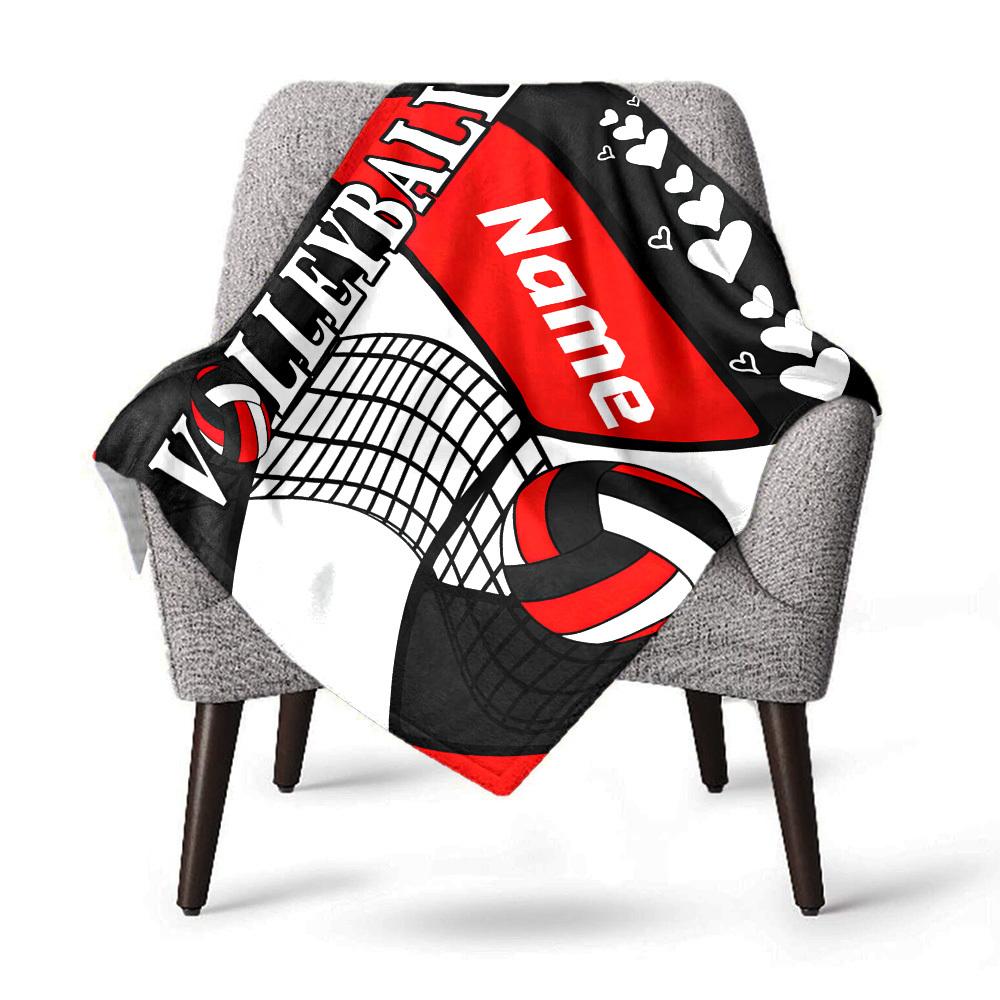 Volleyball Home Customize Your Name Blankets Comfortable Soft Lightweight Multipurpose Blanket For Picnic Sofa Office Bed Living Room Suitable As Gift