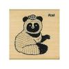 Kodomonokao N I Love Stamp Ezo Raccoon Dog Japanese Wooden Rubber Stamp 1533-051