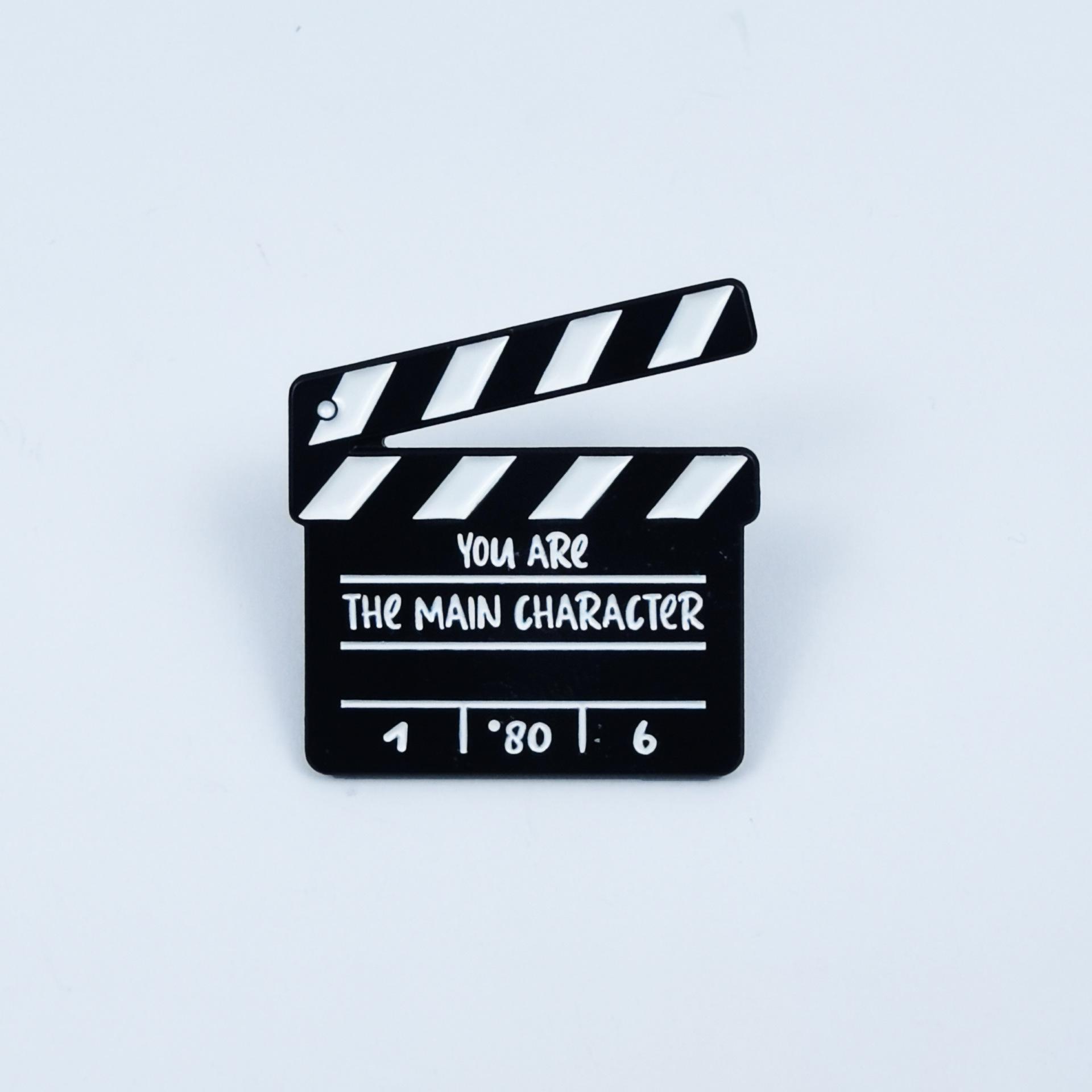 Custom Black Film Clapboard Brooch - Creative Director Badge