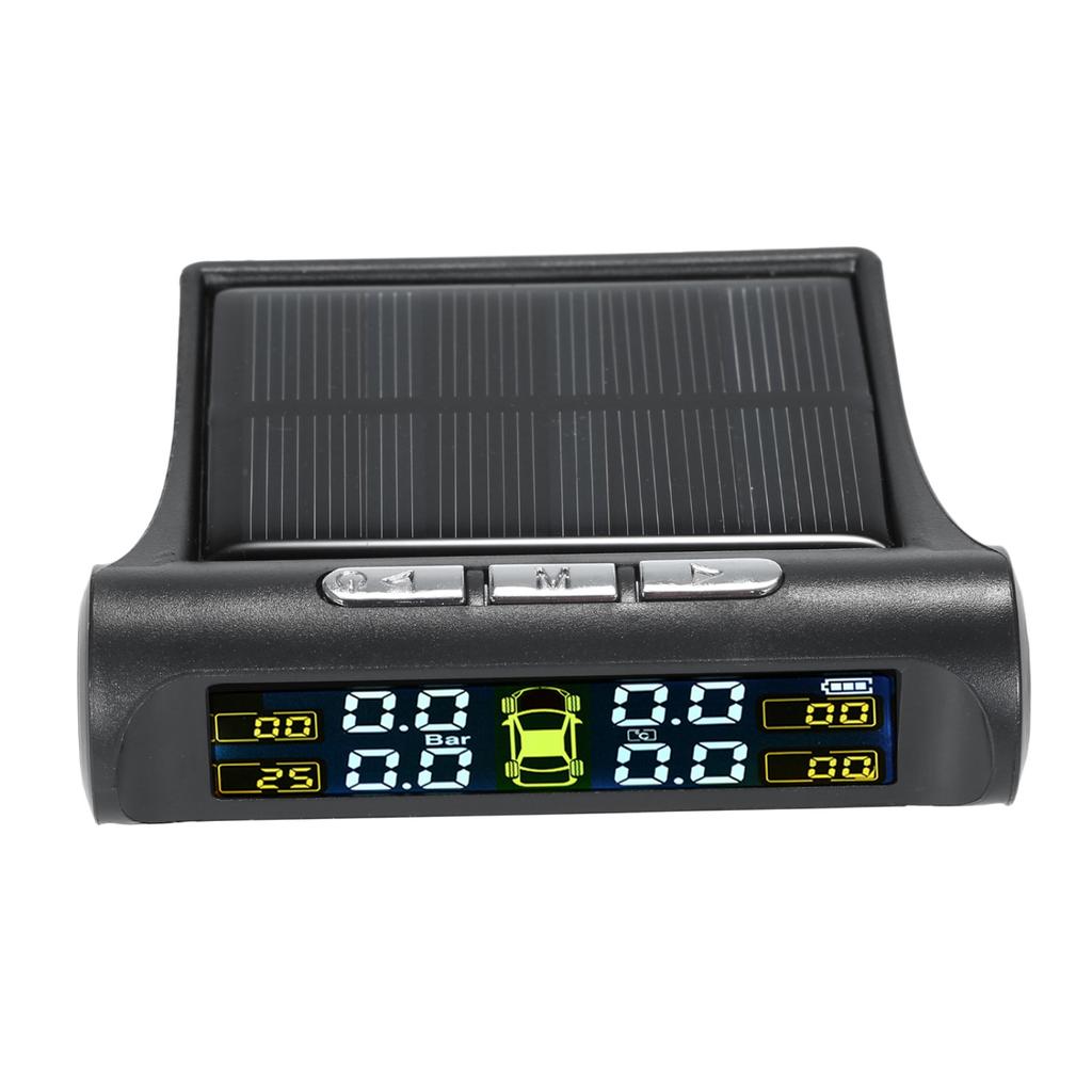 Solar Wireless Car Tire Pressure Monitoring System with 4 External Sensors