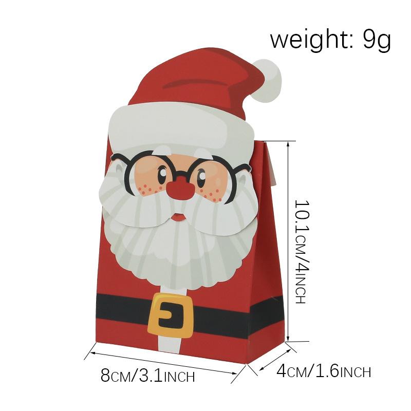 10/20pcs Christmas Candy Box Santa Claus Snowman Christmas Tree Christmas Pocket Box Gift Candy Packaging Paper Box