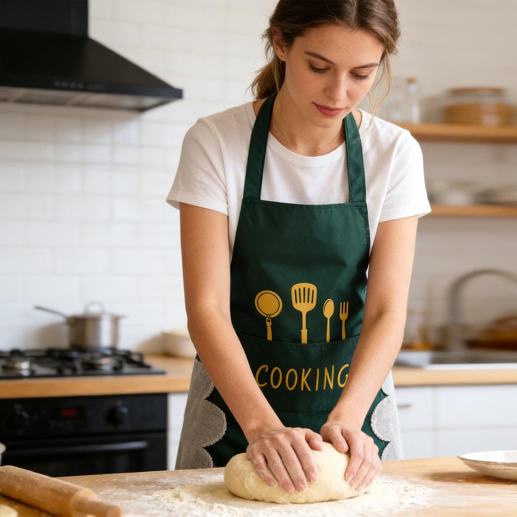 Fashionable, Cute Apron, Dirt Resistant, Household Kitchen Cooking Cover, Men's And Women's Styles