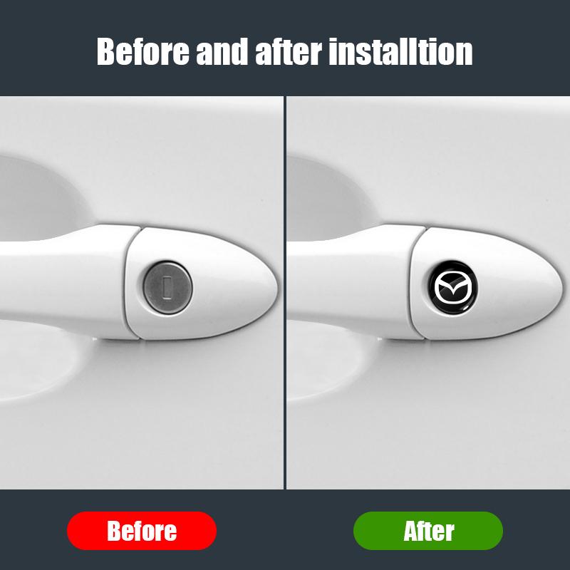 Autocolante Găură Cheie Blocare Mașină Protecție Blocare Ușă Autocolante 3D Mașină Pentru Mazda 6 3 CX5 5 2 323 CX7 Demio Atenza Axela MX30 CX30 CX3 CX9 RX8 RX7