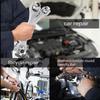 Metric 12-19mm Socket Wrench 360 Degree Rotating Head Flexible Dog Bone  for Home and Car Repair