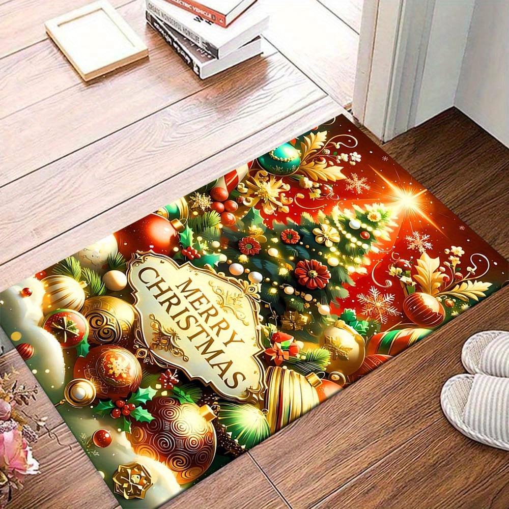 

1pc Luxurious Christmas Tree Area Rug, Slip-Resistant, Easy-Clean, Stain-Resistant, Perfect for Cozy Living Rooms, Bedrooms, Kitchens, Offic 60cm by 90cm