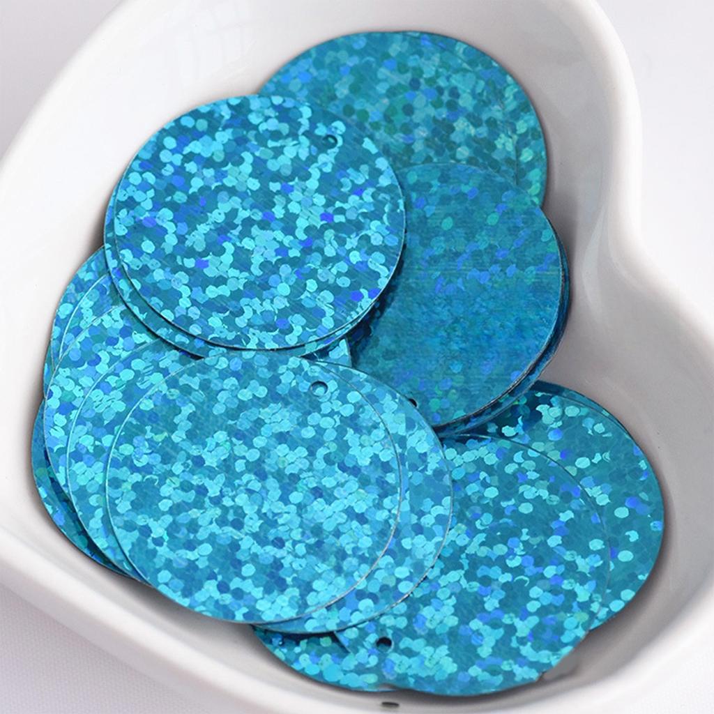 10g große runde Pailletten 30mm PVC flache Pailletten Pailletten DIY Nähen Pailletten für Hochzeit Handwerk Tuch Material