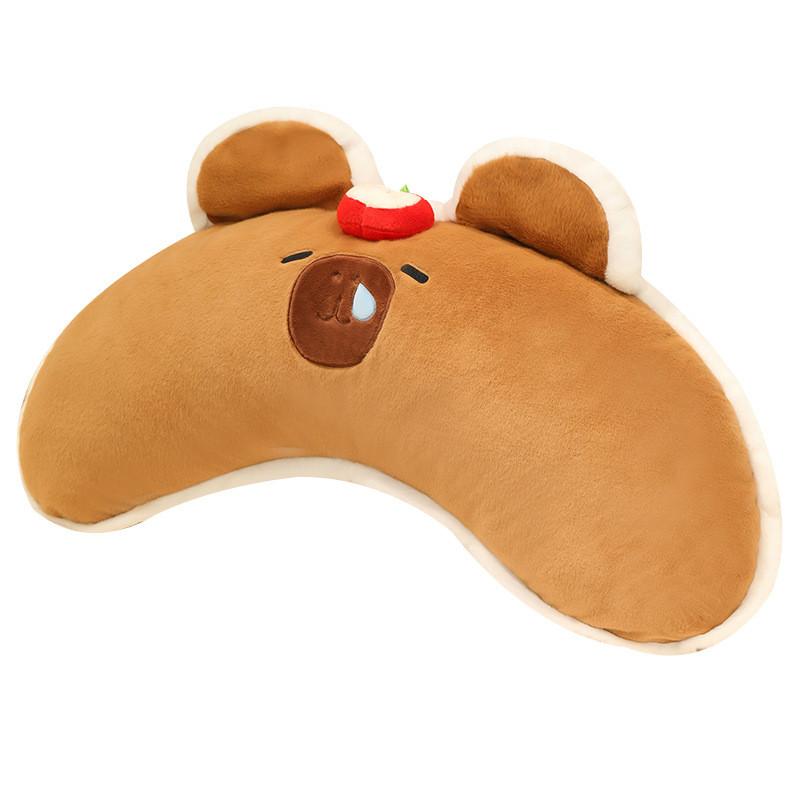 

Capybara Plush Pillow With Apple Decoration For Kids Bedroom Decor 80cm