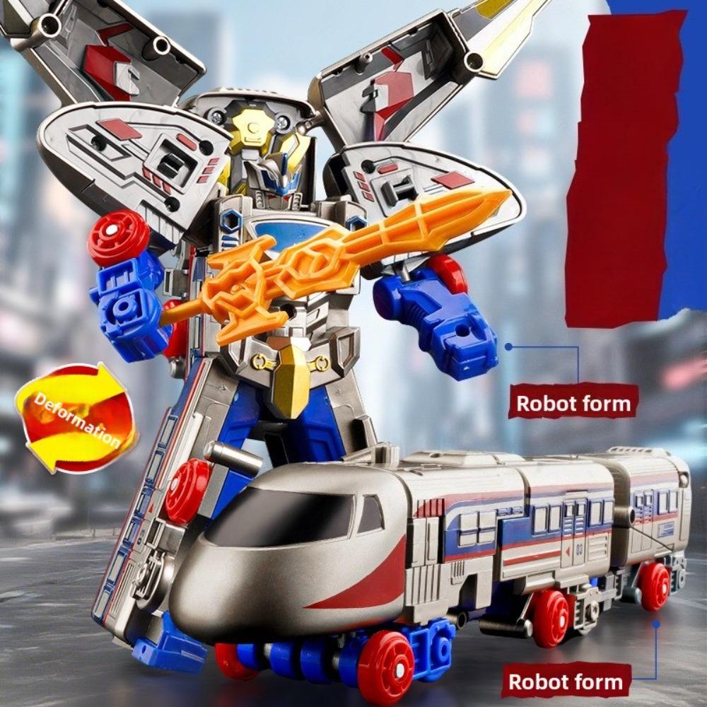 Treno Deformatione Treno ad Alta Velocità Modello Action Figure Regalo di Compleanno per Bambini