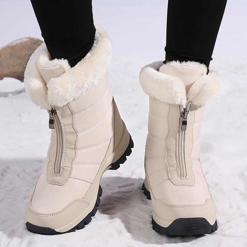 New Waterproof and Non-slip Outdoor Snow Boots Women's Winter Cold-resistant Velvet Thick-soled Snow Boots