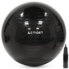 ACTIGET Ballon de fitness 75 cm pour exercices de pilates et de yoga avec pompe, gymnastique, noir