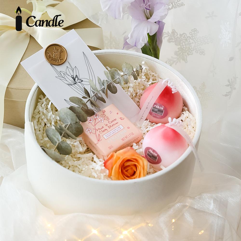 Peach scented candle ins fragrance wedding souvenir creative gift simulation fruit cute modeling wax