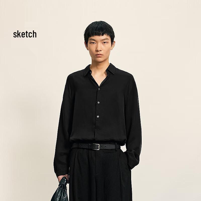 Мужская рубашка CROQUIS 2025 Осень Свободный крой с длинным рукавом M