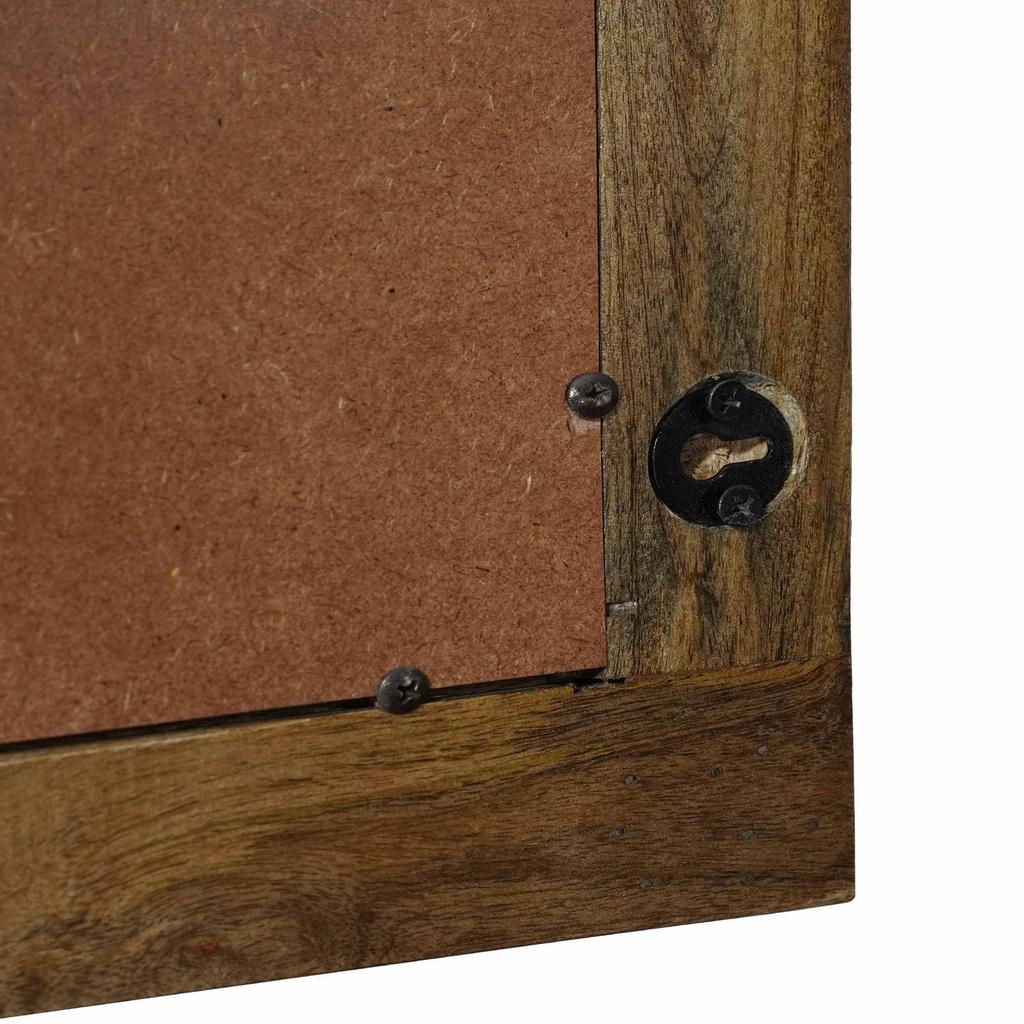 Wall Mirror Walnut Brown 70 x 50 cm Particleboard and Glass