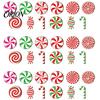 Christmas Tree Pendant Set 12/24/36Pcs Candy Cane Ornaments, Wooden Xmas Decor with Red Green Hanging Ornaments Striped Color, Holiday Decorations for