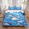 3pcs Bedding Set Penguin Includes 1 Comforter + 2 Pillowcases, Without Pillow Inserts, Soft Comfortable, Lightweight Breathable, Printed Hom