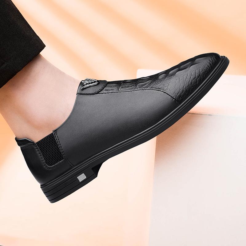 Mode Echtes Leder Herren Business Schuhe Modemarke Slipper Schuhe Rutschfeste Dicke Sohle Herren Freizeitschuhe Hohe Qualität Herren Slipper