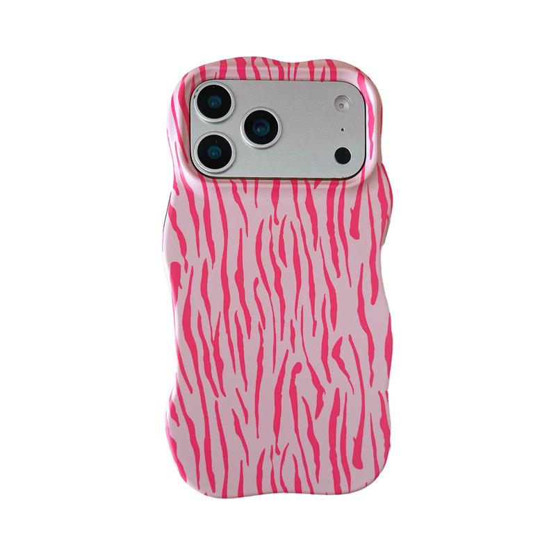 Wave Niche Zebra Print Frosted Dual Case for iPhone 16 Pro Max/15/14