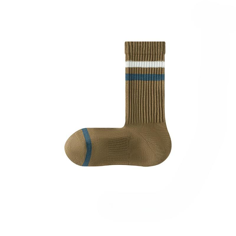 

Мужские осенние повседневные носки с алоэ вера, смягчающие, антибактериальные, дезодорирующие, против образования катышков, спортивные носки под прямым углом 1 pair коричневый