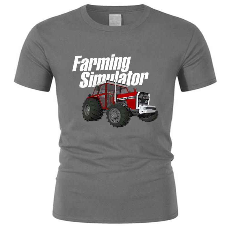 Farming Simulator T-Shirt Black T Shirts Plus Size Tops Plus Size T Shirts Plain White T Shirts Men Black Cotton Mens T-shirt