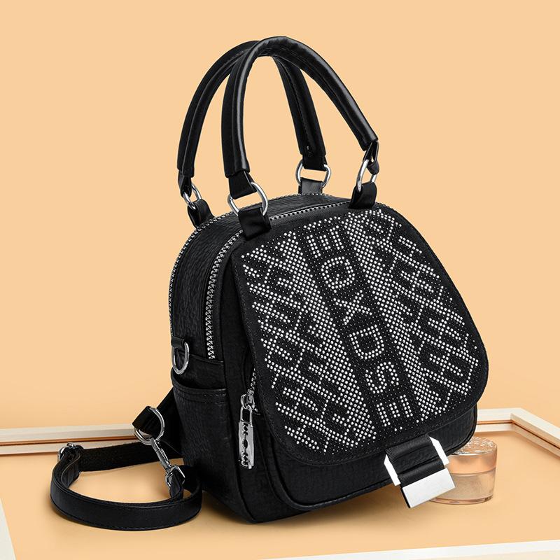 Light Luxury Bag for Women In Summer  High-end and Versatile Backpack  Fashionable Diamond-set Travel Storage and Casual Backpack