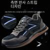 Waterproof Work Safety Shoes Steel Toe Cap Reflective Strip Indestructible Anti-smash Men Sneakers Construction Male Footwear