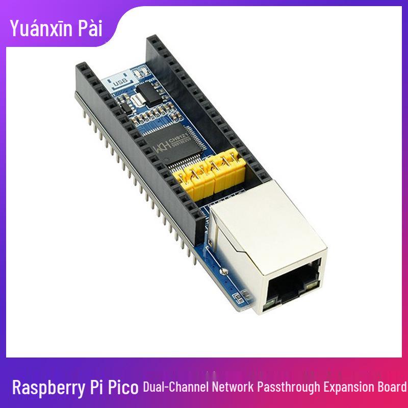 Raspberry Pi Pico Ethernet Expansion Board - 100M, Dual Channel, CH9121 Serial Communication.