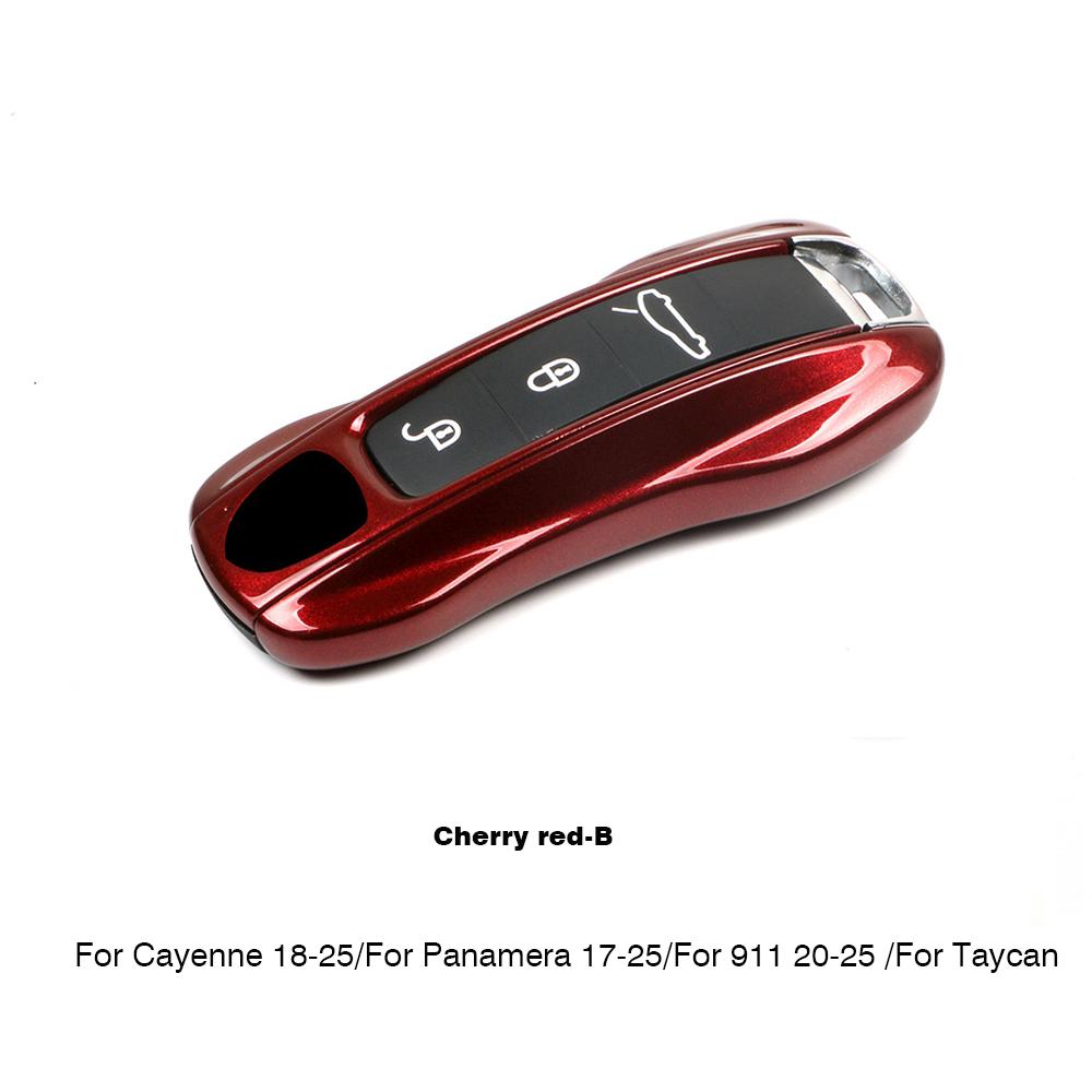 For Porsche Panamera Cayenne Macan 718 Cayman Boxster 911 Taycan Car 92 Personalized Key Case Protective Shell Remote Fob Cover