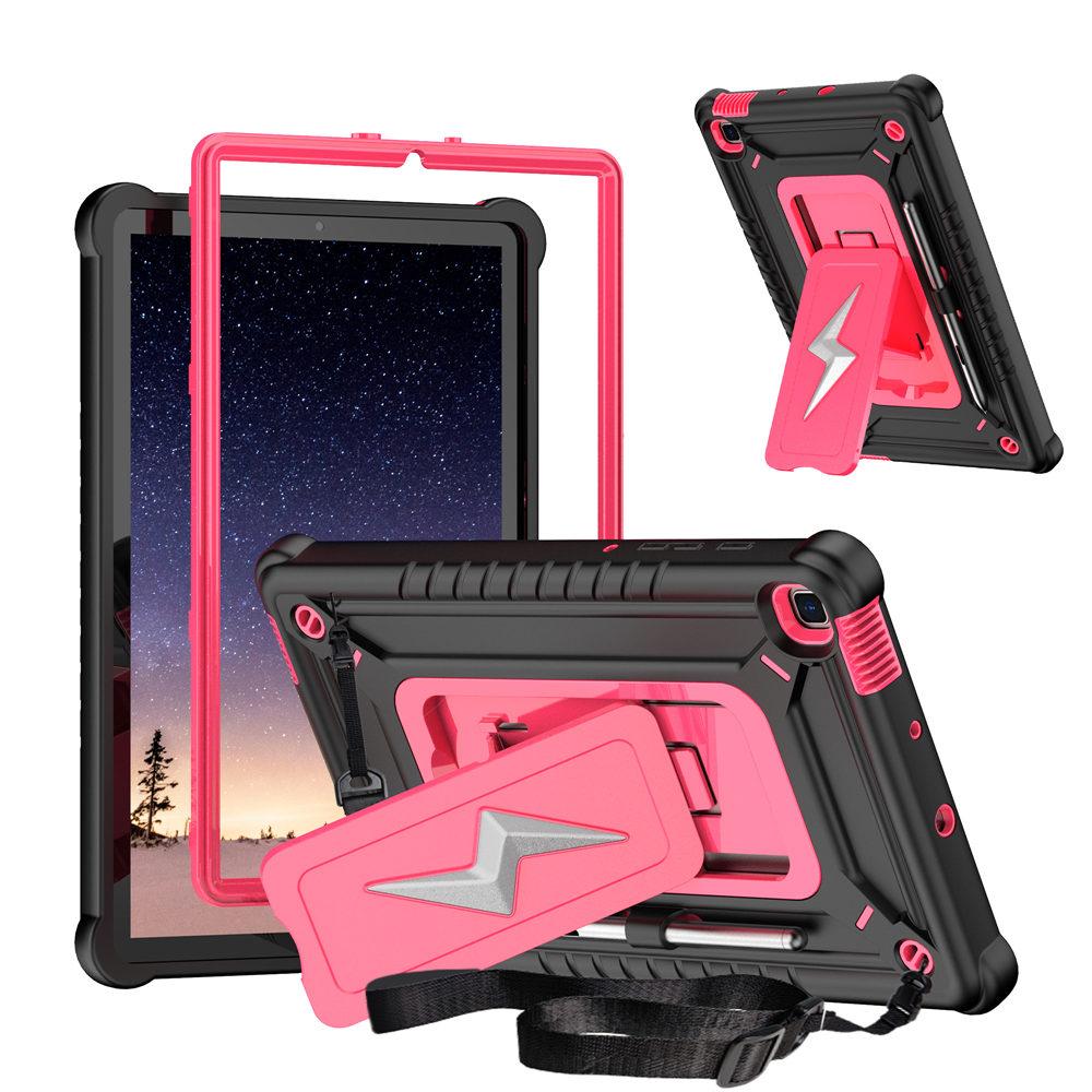 Armor Case für Samsung Galaxy Tab S6 Lite 10,4 Zoll 2020 P610 2025 P625 P620 3 in 1 Ständer Robuste Tablet-Hülle mit Gürtel