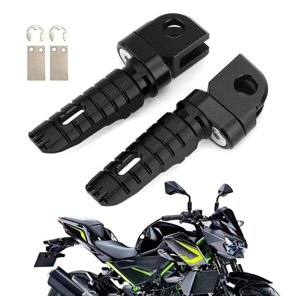 Artudatech Vordere Fußrasten für Kawasaki Z300 Z400 Z800 Z650 Z900 Z1000 NINJA 650 Motorrad Schwarz