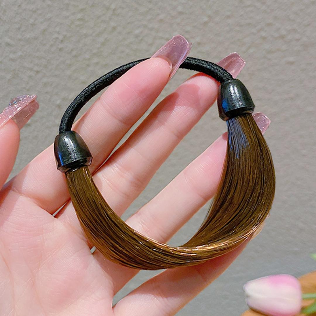 

Женские резинки для волос для девочек, плетение, инструменты для укладки, пушистая невидимая бесшовная булочка, натуральное синтетическое кольцо для волос, украшения для косичек «сделай сам» светло-коричневого