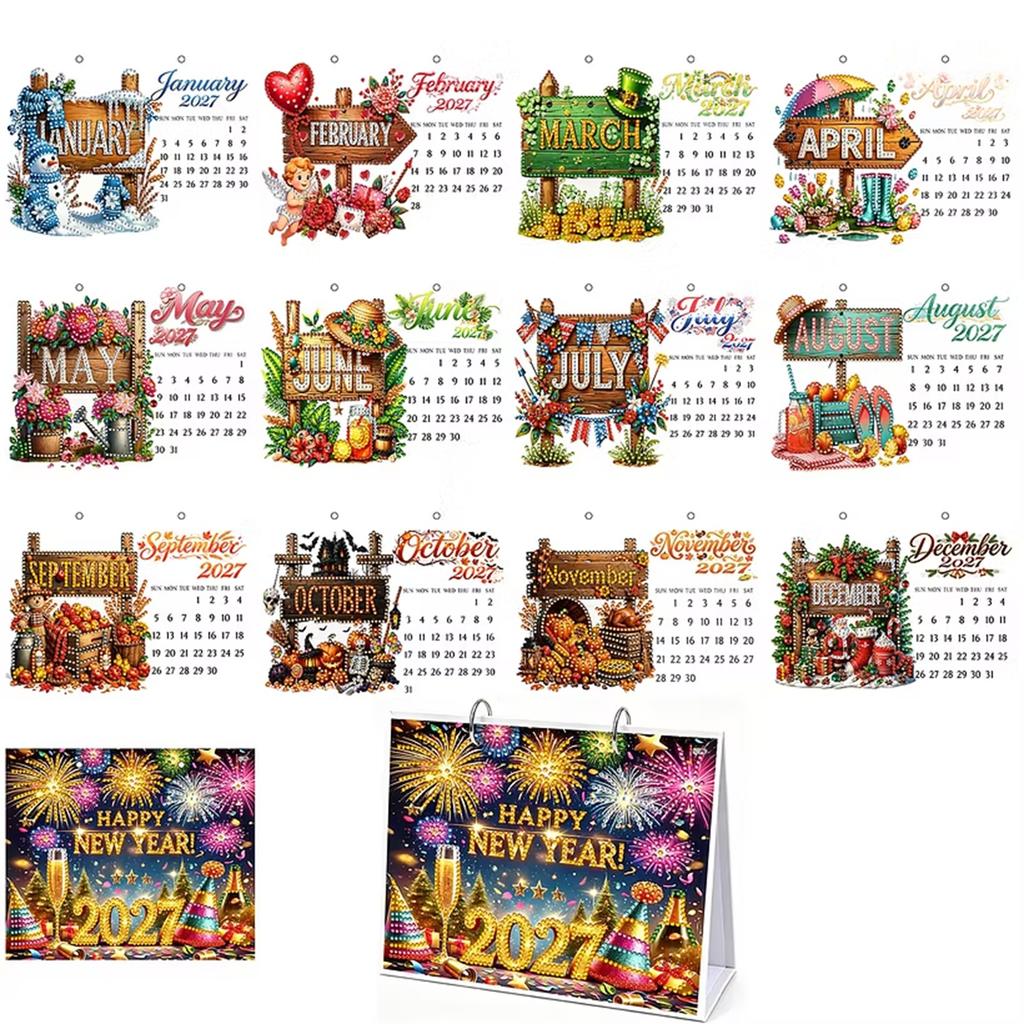 2027 Calendar - Seasonal Wall Hanging Calendar, 15 Inches